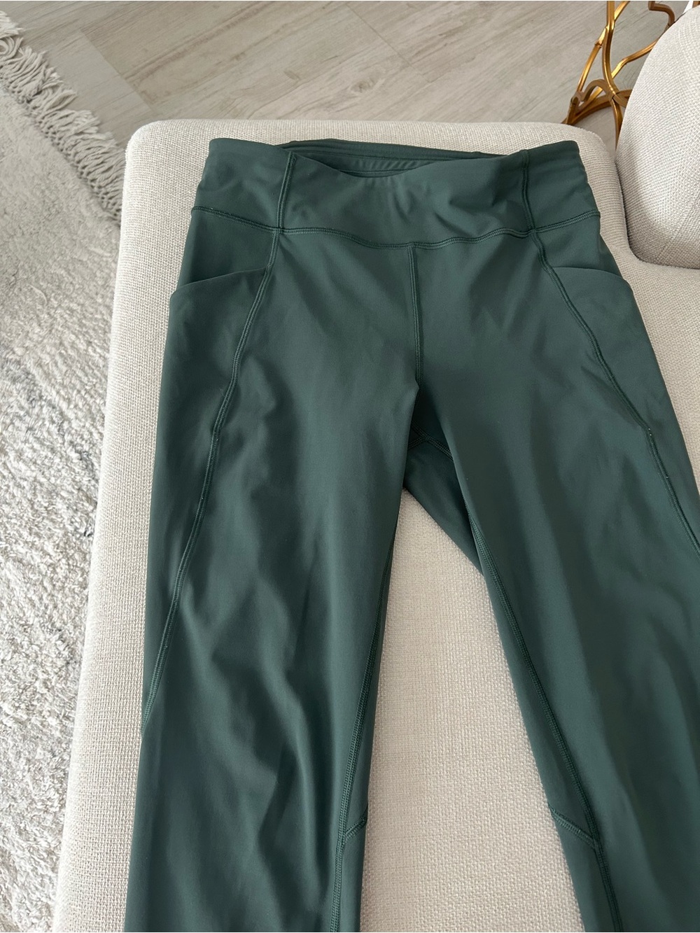 lululemon athletica Deep Green High-Rise Leggings with Side Pockets